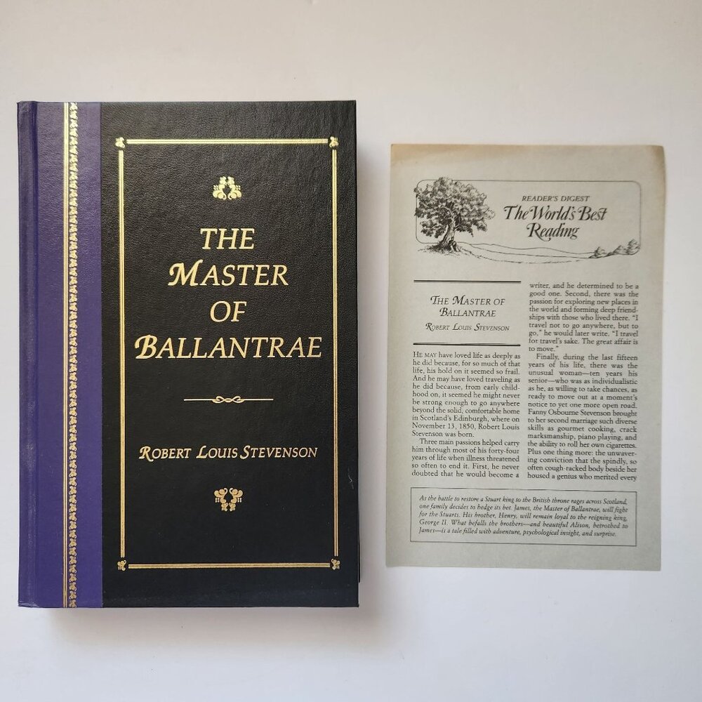 The Master Of Ballantrae By Robert Louis Stevenson Readers Digest Hardcover Edit